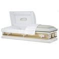 thumbnail image 1 of Titan Casket Angel Reflections Steel Funeral Casket, White & Gold, 1 of 5