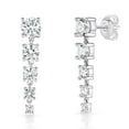 thumbnail image 1 of 925 Sterling Silver Lab Created White Sapphire Graduated Earring, 1 of 6