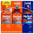 thumbnail image 1 of Vicks DayQuil & NyQuil Kids' Cold & Cough Liquid, Berry, 8 fl. oz., 3 pk., 1 of 7