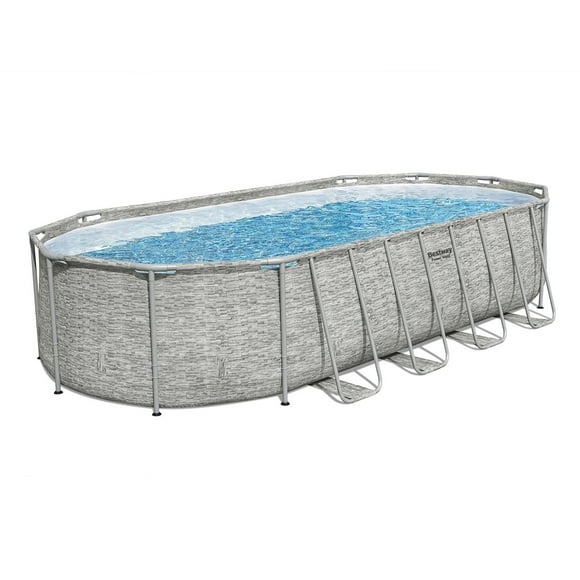 Bestway Power Steel 22’L x 12’W x 52’’H Above Ground Pool Set