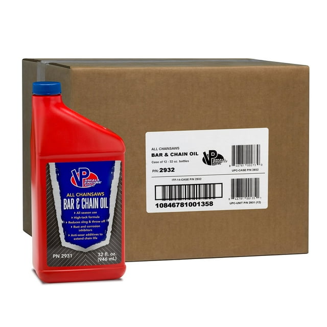 VP Small Engine Fuels Bar & Chain Oil 12-pack/32oz bottles