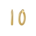 thumbnail image 3 of Diamond Cut Round Hoops in 14K Yellow Gold, 3 of 9