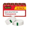 thumbnail image 1 of Scotch - Transparent Tape, 3/4" x 1000", 1" Core, Clear -  6/Pack, 1 of 12