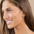 thumbnail image 6 of 0.46 CT. T.W. Diamond Round/Baguette Earrings in 14K Gold, 6 of 7