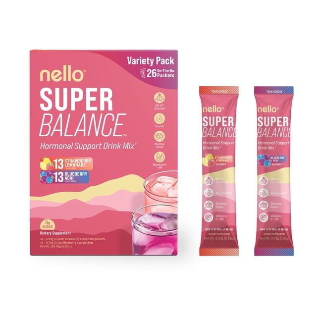 Nello Superbalance Drink Mix, Variety Pack, 26 Count