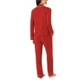 thumbnail image 3 of DreamMark Women's 2-Piece Notch Collar Pajama Set, 3 of 8