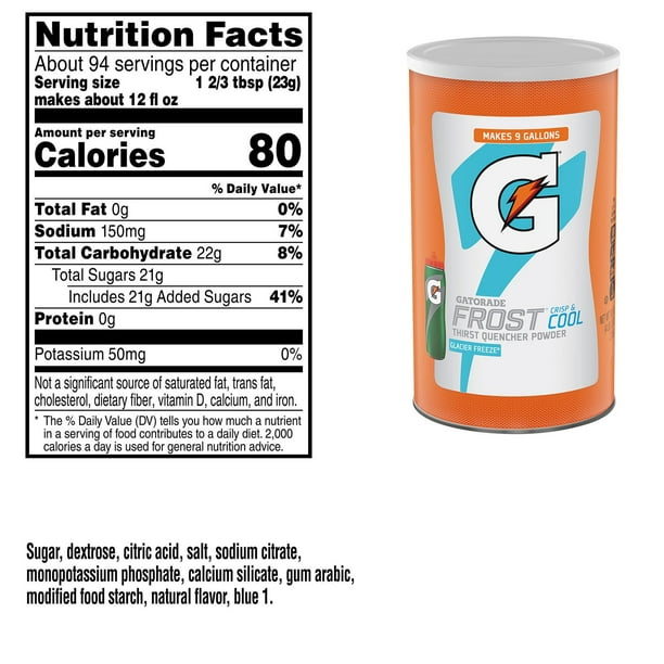 Gatorade Frost Thirst Quencher Powder, Glacier Freeze 76.5 oz