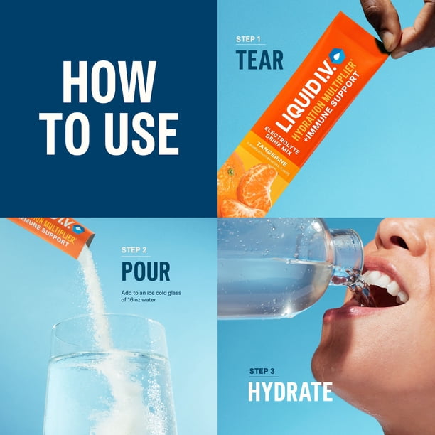 Liquid I.V. Hydration Multiplier Electrolyte Powder Immune Support