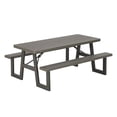 thumbnail image 1 of Lifetime 6-Foot W-Frame Picnic Table (Brown), 60233, 1 of 12
