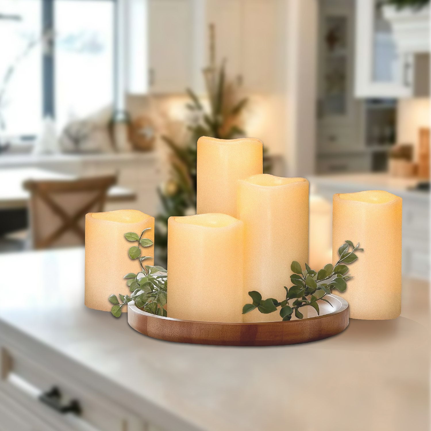 Deck Impressions Indoor/Outdoor Battery Operated Candles, 5-Pack