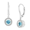 thumbnail image 6 of Round Cut Lab Created Gemstone Dancing Pendant & Earring Set in Sterling Silver, 6 of 8