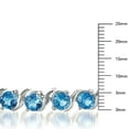 thumbnail image 4 of Round Cut Gemstone Swirl Tennis Bracelet in Sterling Silver, 4 of 5