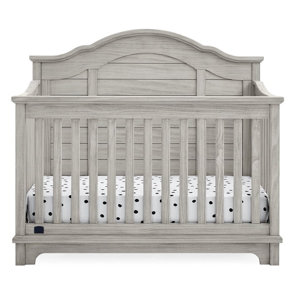 Simmons Kids Asher 6-in-1 Convertible Crib with Toddler Rail, Choose Color