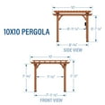 thumbnail image 9 of Backyard Discovery Beaumont Cedar Pergola with Trellis Roof and PowerPort, Choose Size, 9 of 10