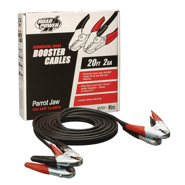 Road Power 20' 2GA Industrial Grade Booster Cables