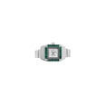 thumbnail image 1 of BREDA X Dalmata Time Ring Emerald Crystals and Stainless Steel Expandable Ring Watch, 15MM, 1 of 6