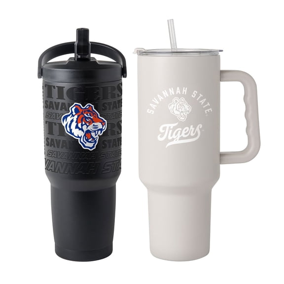 Logo Brands Savannah State Tigers Stainless Steel Tumbler Set