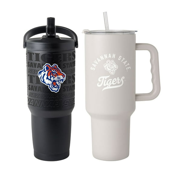 Logo Brands Savannah State Tigers Stainless Steel Tumbler Set