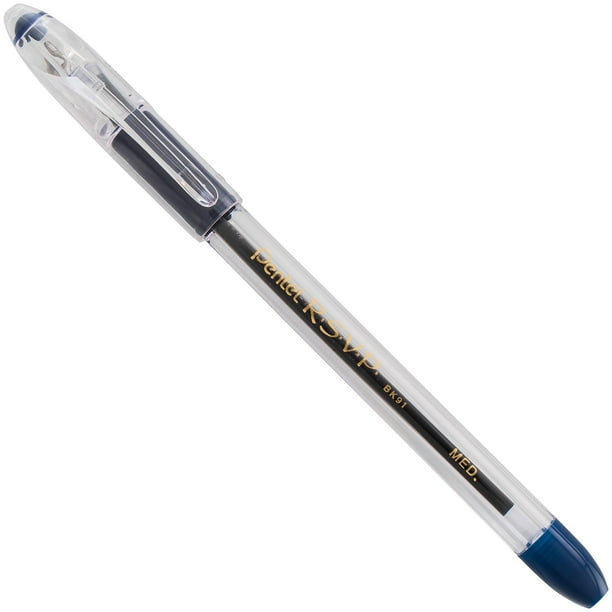 Pentel - R.S.V.P. Ballpoint Stick Pen, Blue Ink, Medium - 12 Pens