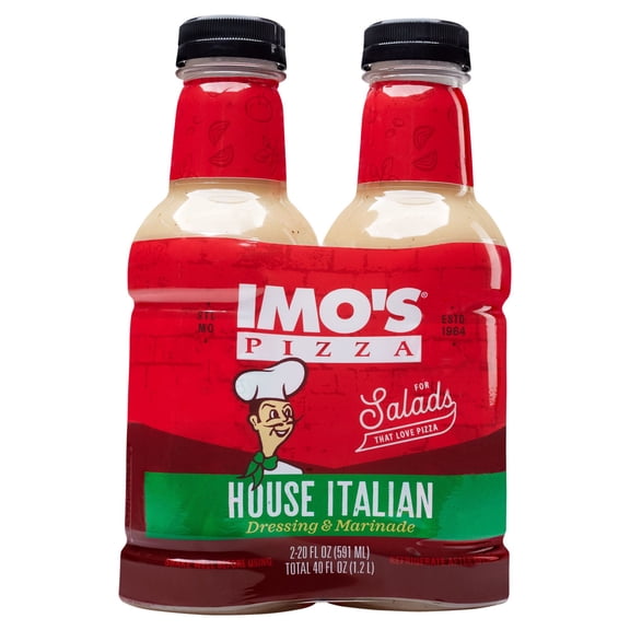 Imo's Pizza Italian Dressing and Marinade, 2pk of 20 oz Bottles