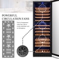 thumbnail image 11 of Lanbo 24 Inch 143 Bottle Triple Zone Wine Cooler Fridge, 11 of 16