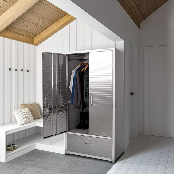 Seville Classics UltraHD Storage Cabinet with Bottom Drawer, 36” W