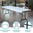 thumbnail image 11 of Lifetime Combo - 4 8' Commercial Grade Non-Nesting Folding Tables and 32 Folding Chairs, White Granite, 11 of 16