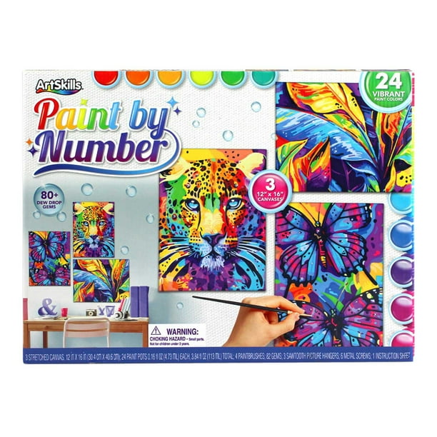 ArtSkills Tropical Paint By Number 3 Canvas Panel Set - Samsclub.com