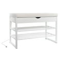 thumbnail image 2 of EZDO Home Upholstered Storage Bench with Charging Station, White, 2 of 5