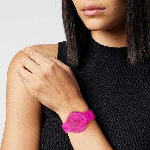 Versace Medusa Pop Swiss Quartz Pink Silicone Women's Watch, 39mm