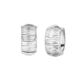 thumbnail image 2 of Diamond Cut and Polished Huggie Earrings in 14K Gold, 2 of 5