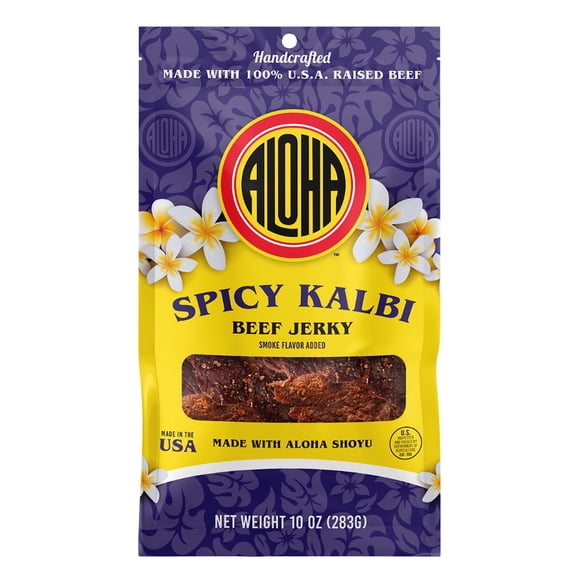 Aloha Shoyu Spicy Kalbi Hawaiian Style Beef Jerky, 10 oz.