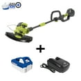 thumbnail image 1 of Sun Joe 24V Cordless 12" String Trimmer Kit W/ Multi-Angle Head, 4.0-Ah Battery + Charger, 1 of 8