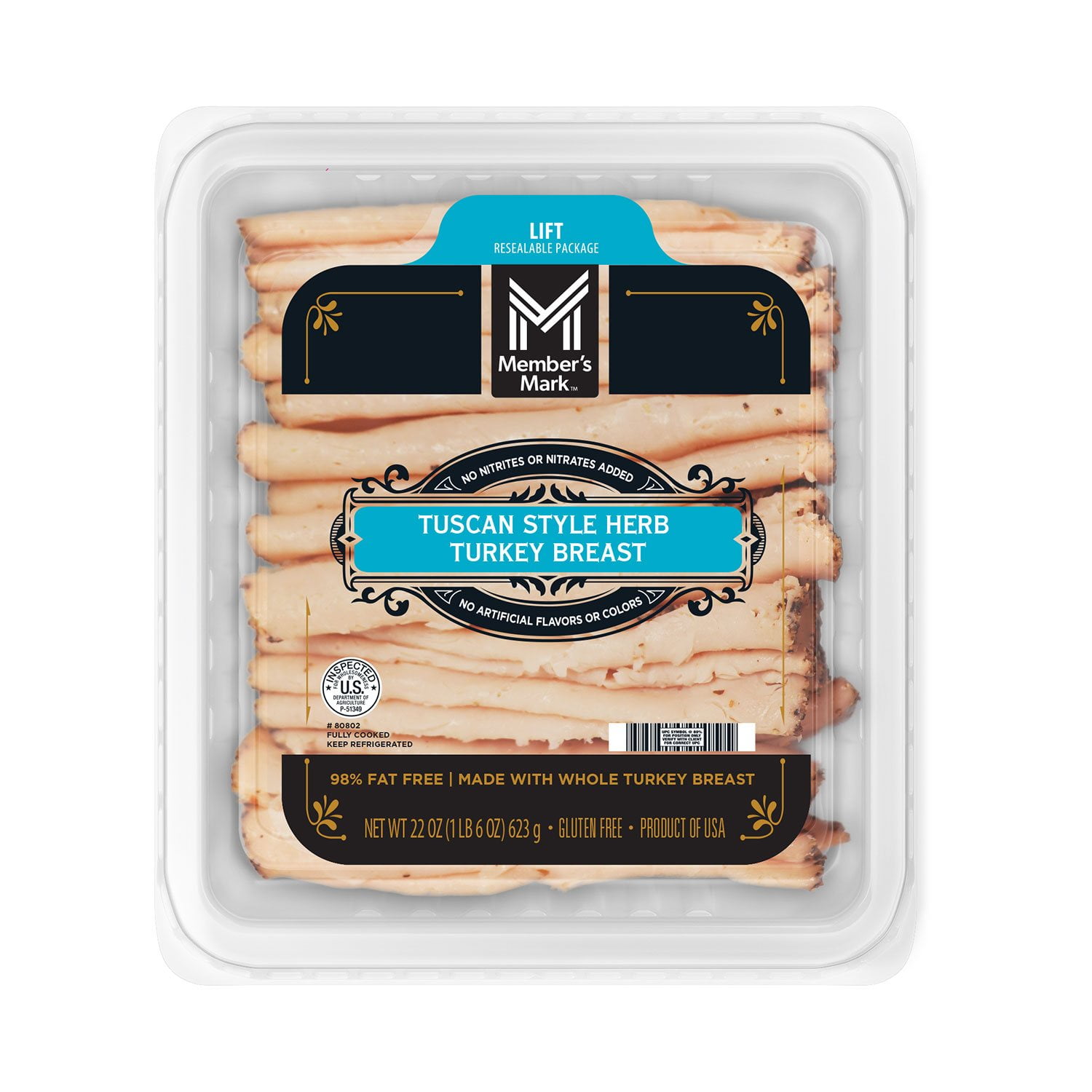 Member's Mark Tuscan Herb Turkey Breast, Sliced, 22 oz. - Samsclub.com