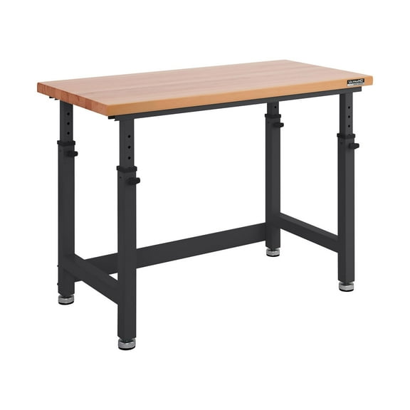 Seville Classics UltraHD Height Adjustable Workbench, 48" W x 24" D x 28.5"-42" H