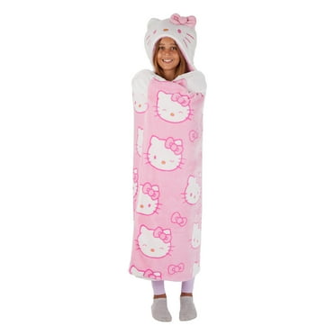 Kids’ Plush Hooded Throw with Faux Fur Lining, 40" x 50"