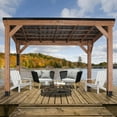thumbnail image 1 of Backyard Discovery Arcadia Cedar Gazebo with PowerPort, Choose Size, 1 of 14