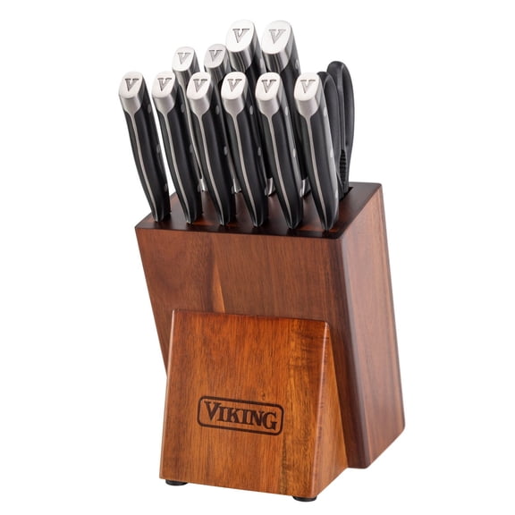 Viking 12-Piece High Carbon Stainless Steel Forged Cutlery Block Set