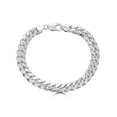 thumbnail image 2 of Italian Sterling Silver Polished Cuban Chain Bracelet, 2 of 3