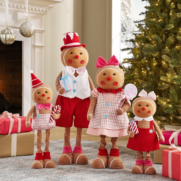 Member's Mark Plush Gingerbread Family, Set of 4