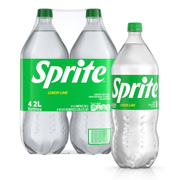 Sprite Lemon Lime Soda Soft Drinks, 2 L., 4 pk.