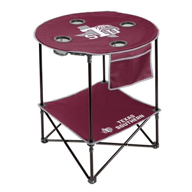 Logo Brands HBCU Tailgate Table with Shelf, Assorted Teams