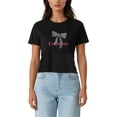 thumbnail image 1 of Bebe Women's Short Sleeve Rhinestone Logo T-Shirt, 1 of 6