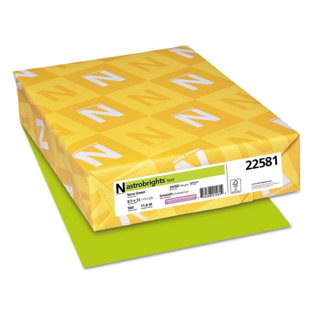 Astrobrights Color Paper, 8.5" x 11", 24 lb/ 89 gsm, 500 Sheets
