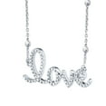 thumbnail image 3 of Sterling Silver and Diamond Identity Necklace, 3 of 11