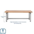 thumbnail image 5 of Seville Classics UltraHD Height Adjustable Workbench, 72" W x 25" D x 28.5”- 42” H, 5 of 19