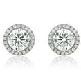 thumbnail image 1 of Round Cut Halo Diamond Stud Earrings in 18K Gold, 1 of 2