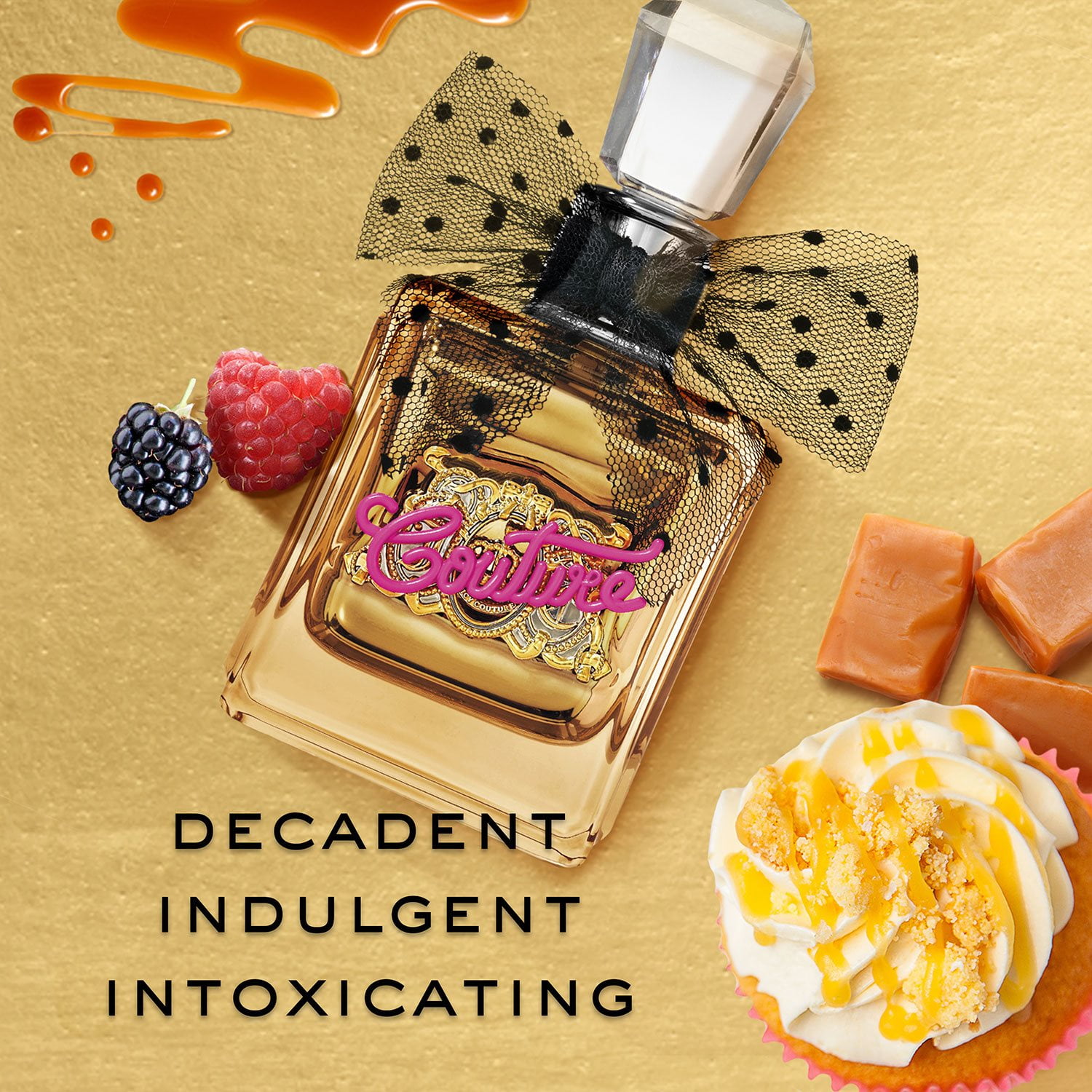 ジューシークチュールゴールド ケース New!!- Juicy Couture Gold/Red Metallic Glitter Travel