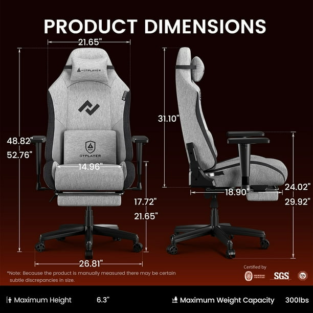 GTPLAYER Ace Mars Series Fabric Ergonomic Gaming Chair, Assorted