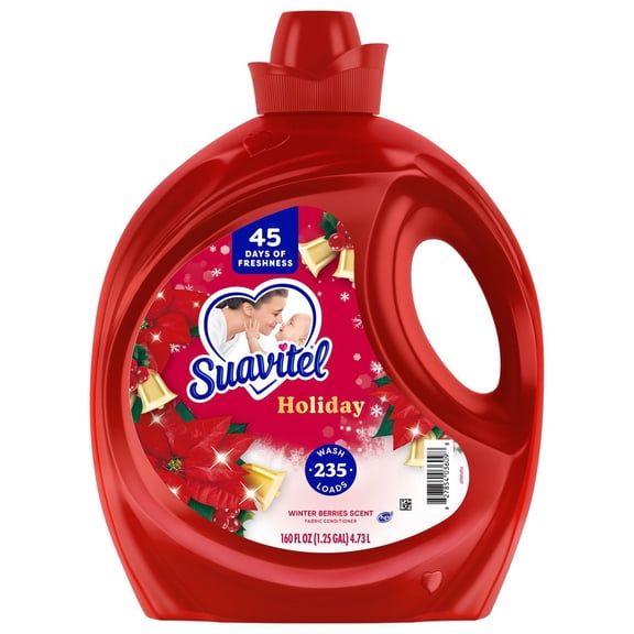 Suavitel Limited Edition Liquid Fabric Softener, Winter Berries, 235 loads, 160 fl. oz.